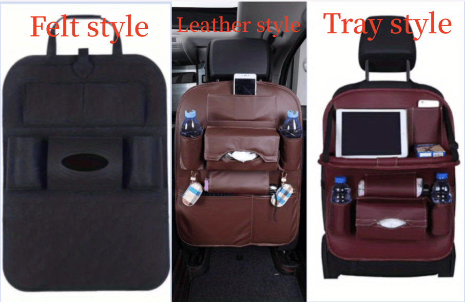 Organizador de asiento trasero de coche con soporte de mesa de 10 , 9  bolsillos de almacenamiento, Protector de asiento trasero para niños  pequeños, accesorios de viaje