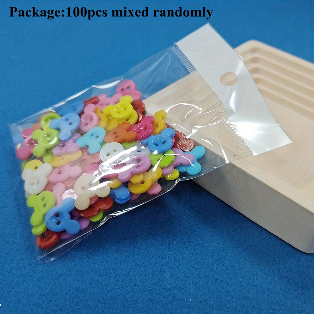 Mixed Colors Randomly Cute Mouse Head Plastic Buttons - Temu