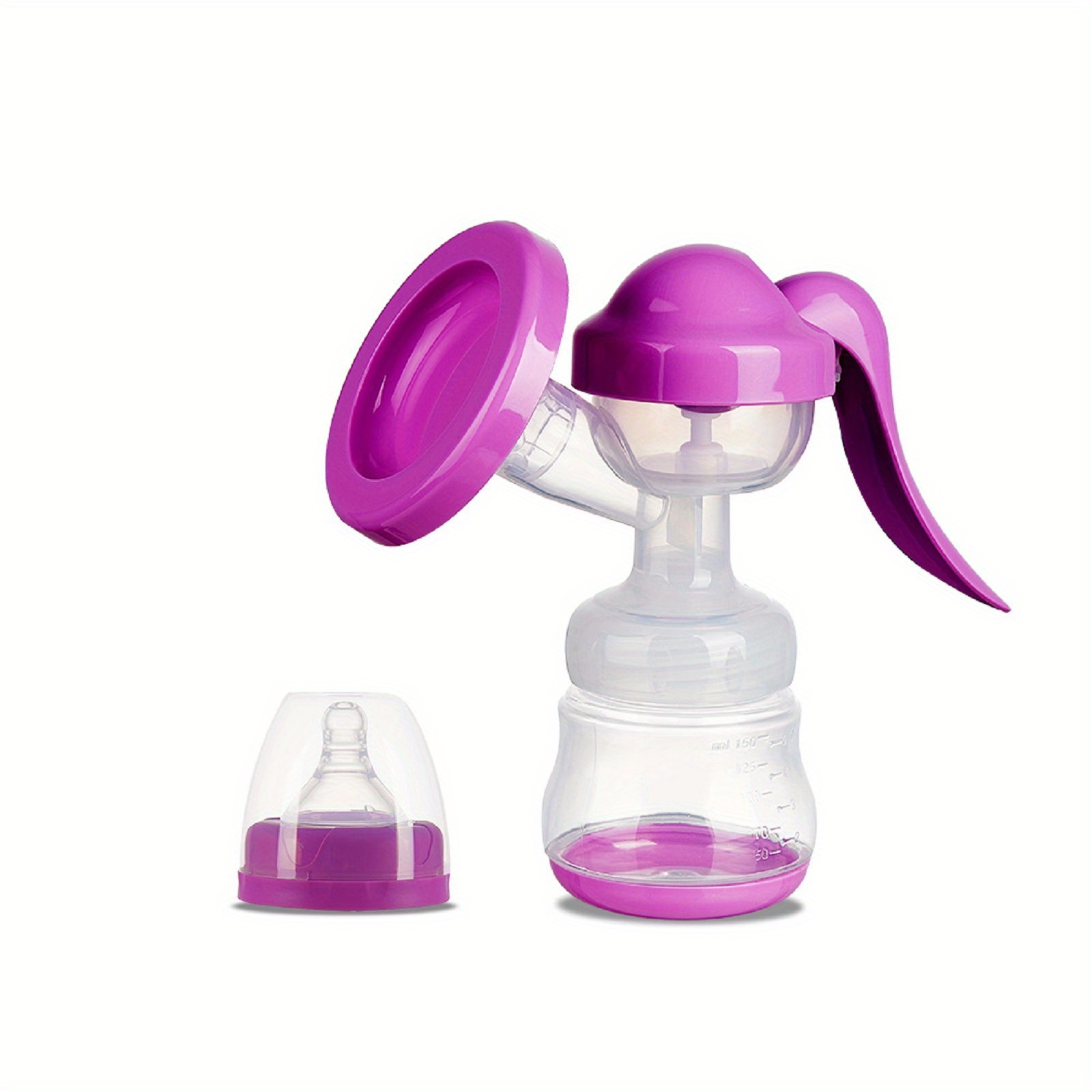 Manual Breast Pump for Comfortable Milk Expression, Silicone
