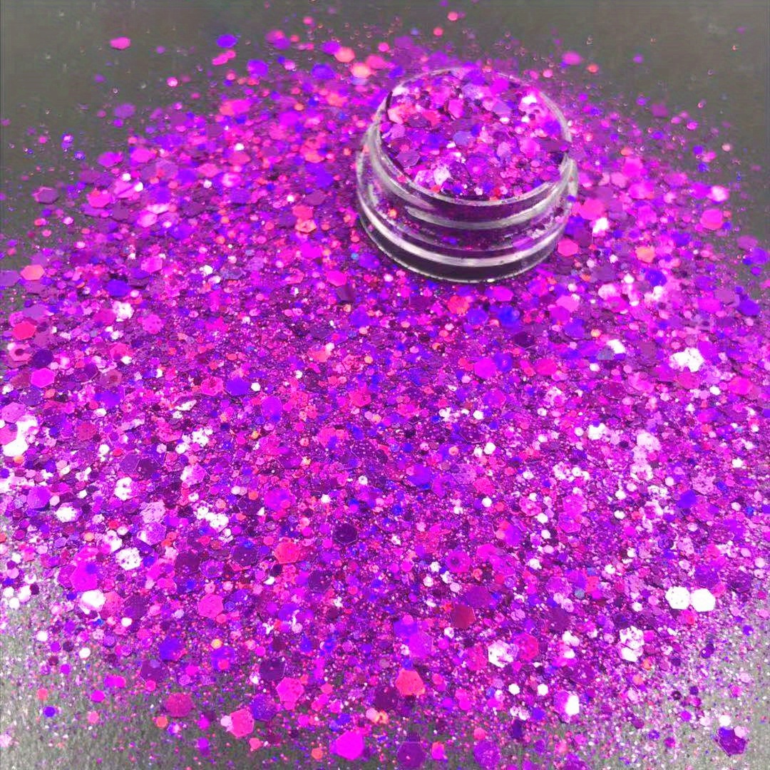 Purple Black Chunky Glitter Chunky Glitter Mix 100g 3.5oz Festival Glitter