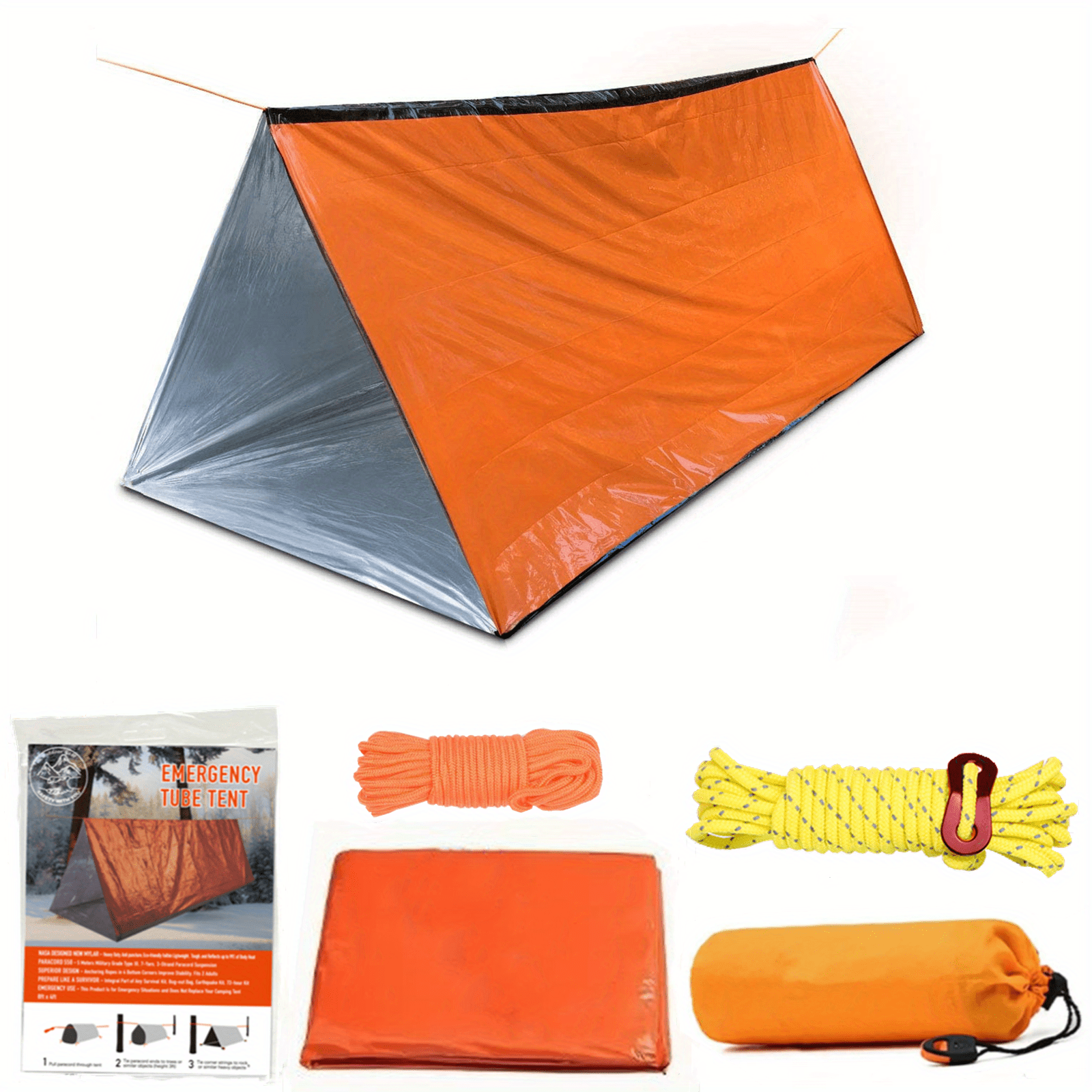 Emergency Survival Shelter Tent 2 Person Tube Tent Survival - Temu