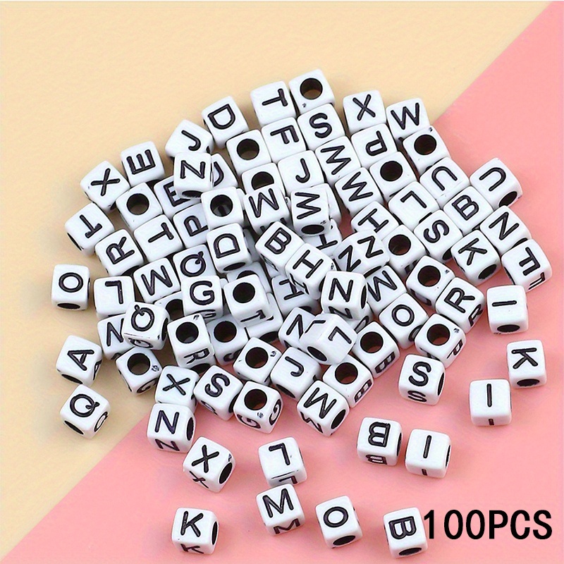 Acrylic English Letter Beads Diy Jewelry Accessories Diy Earrings Bracelet  Necklace Jewelry Making Diy Materials - Temu Germany