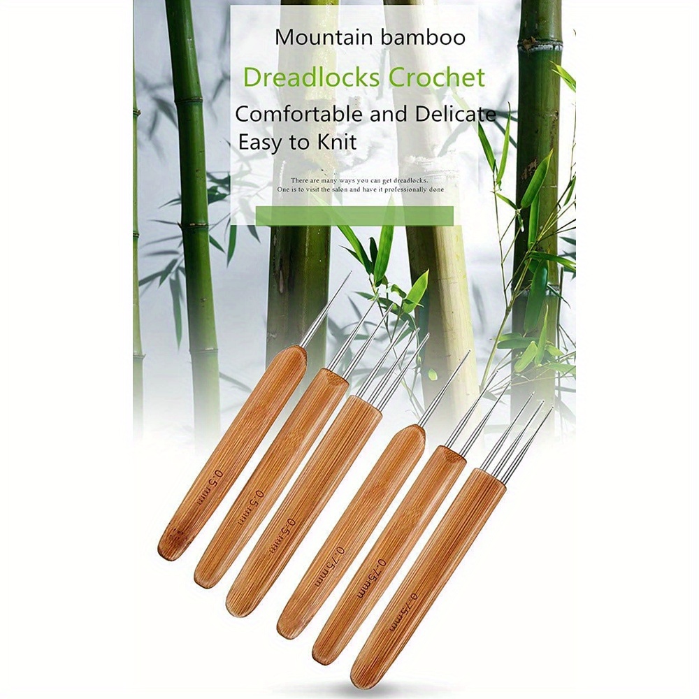 Dreadlocks Crochet Hooks Hair Bamboo Handle Crochet Needle Temu