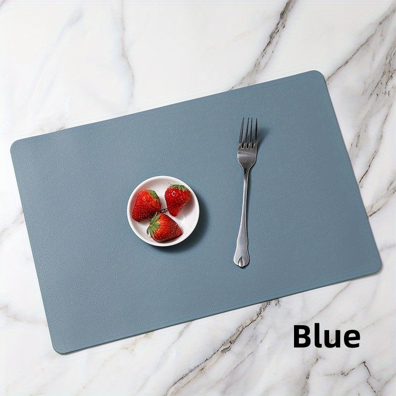 4Pcs PU Leather Placemat - Easy to Clean, Waterproof, Heat Insulation Pad