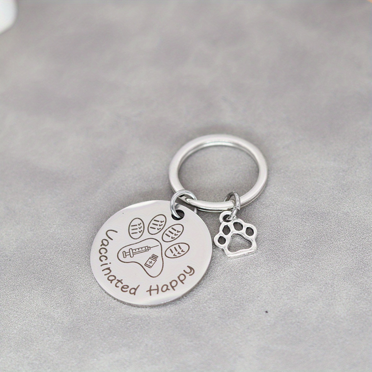 Rabies Vaccinated Tags Dog Rabies Vaccination Keychain For Men Vaccine
