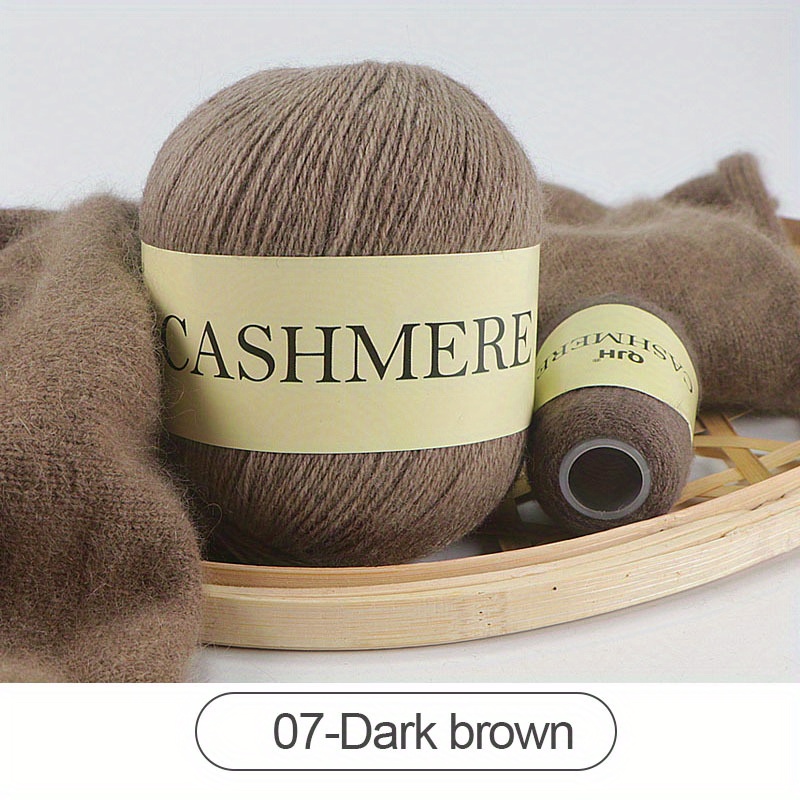 100% Cashmere Yarn, Mongolian Pure Cashmere Yarn 100 g - Luxuriously Soft  Cashmere Yarn for Knitting Crocheting Craft Projects (Beige Flower)