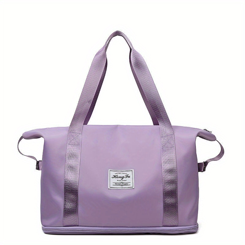 Purple Embroidery Project Bag Portable Travel Tote Carrying - Temu