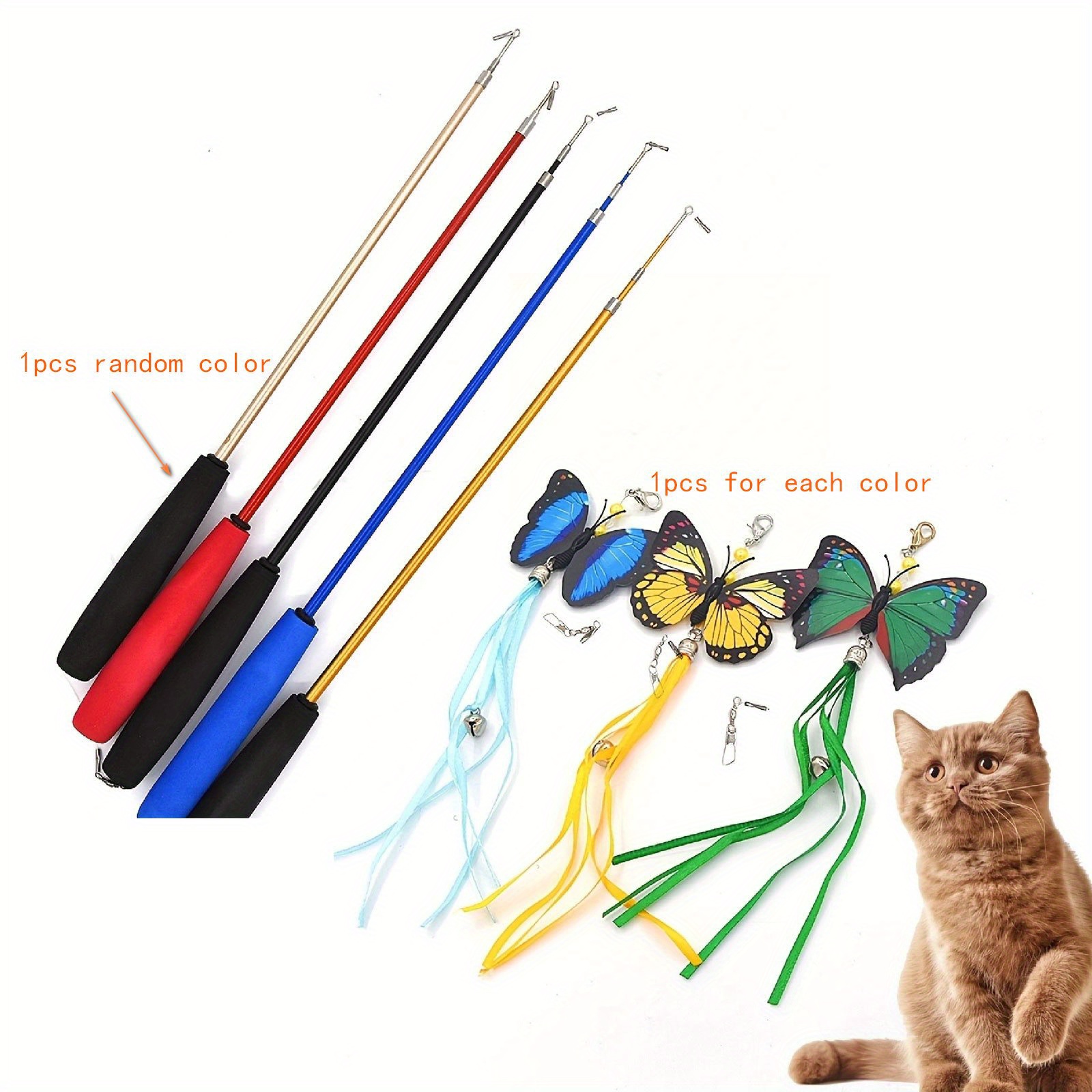 Interactive Butterfly Cat Toy Catch Rope Fun Educational - Temu