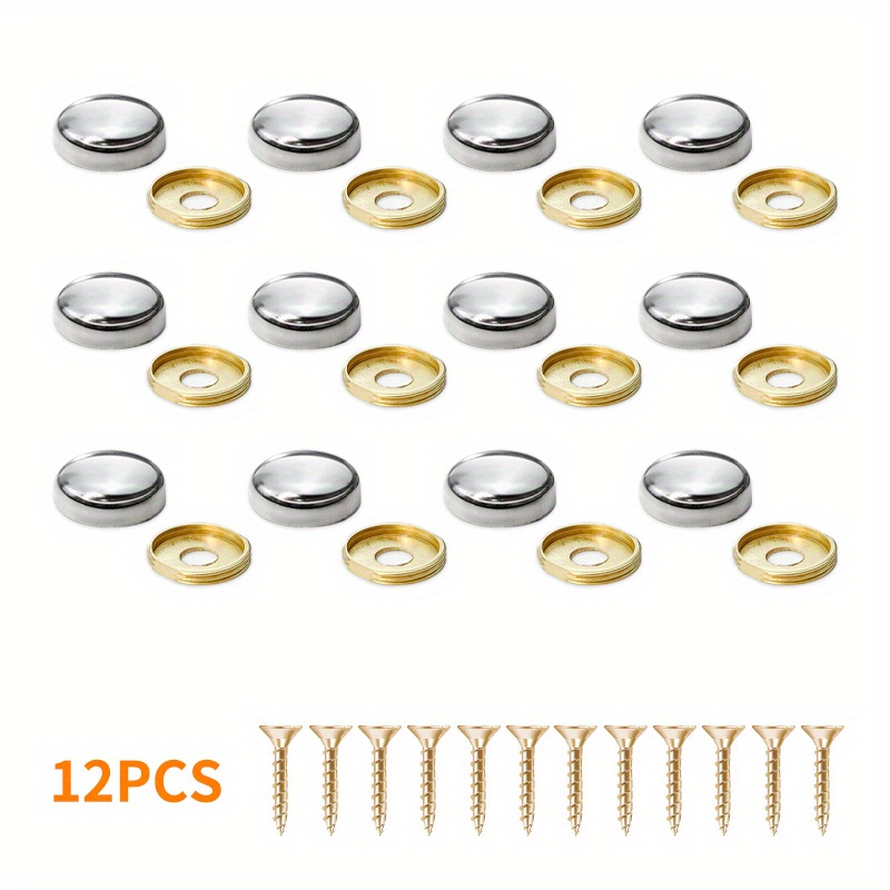 12pcs In A Pack, Screw Decorative Caps, Used For Securing And Decorating Items