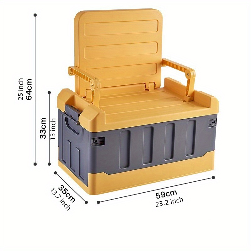 1pc Multifunctional Folding Storage Box Extra Large Plastic Storage Box For  Snack Toys Storage Containers Can Be Used As Seat Car Trunk Organizer