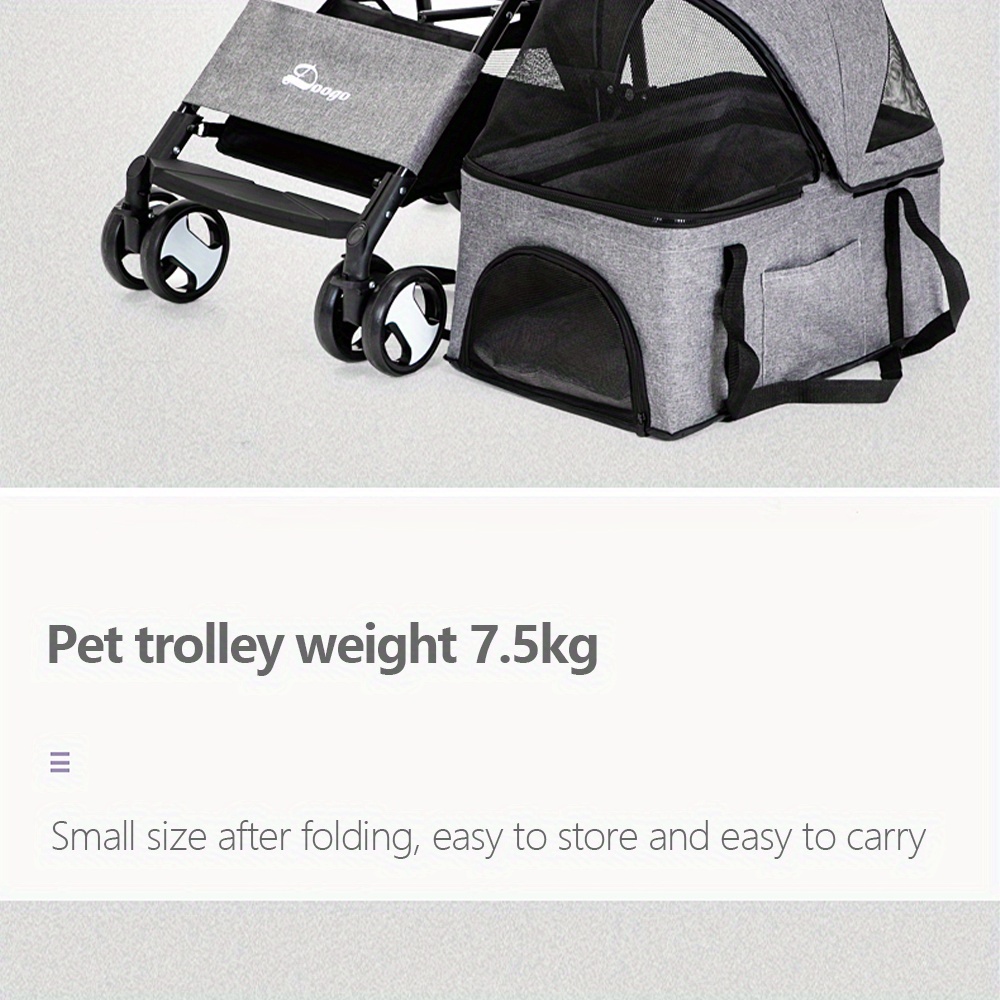 Foldable Pet Stroller Detachable Blanket Perfect Dogs Cats Temu