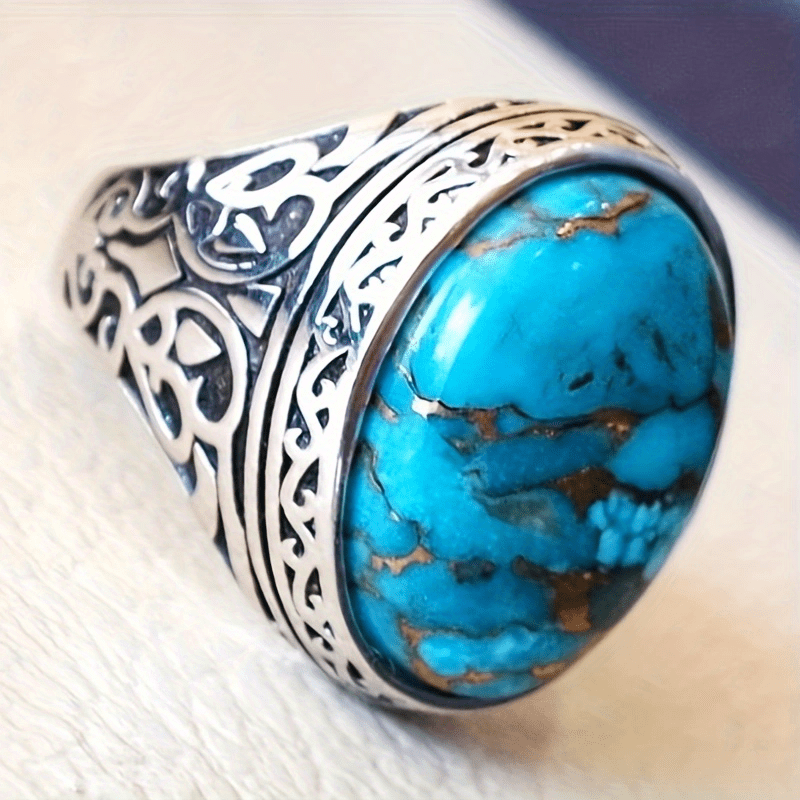 Mens turquoise rings hot sale for sale