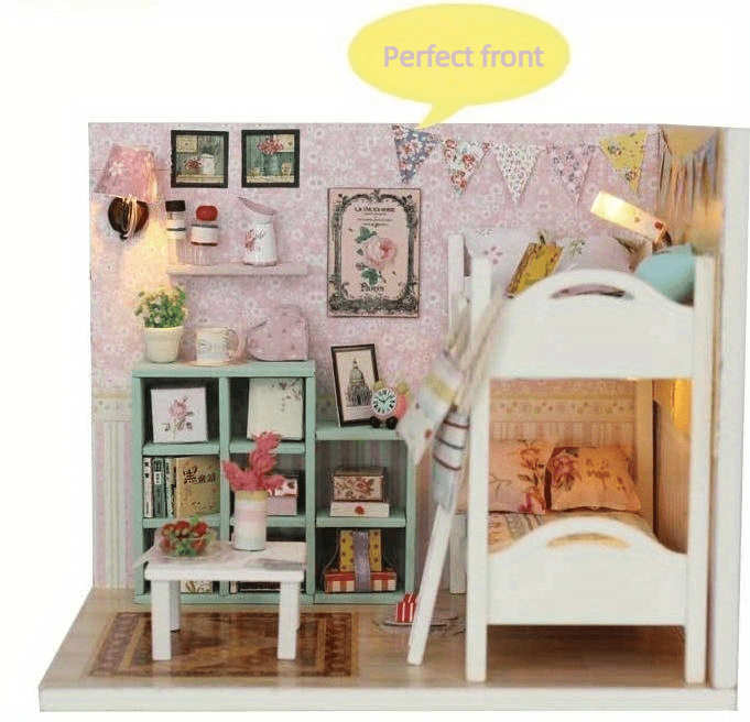 Mini Doll House Kit 3d Three-dimensional Puzzle Diy Handmade Cottage Villa  Home Kit Creative Room With Furniture Assembled Model House Children S Mi