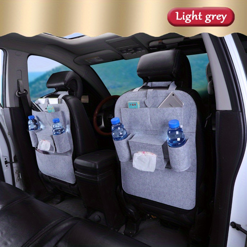JUSTTOP Organizador de asiento trasero de coche negro con soporte para  tableta de pantalla táctil, 9 bolsillos de almacenamiento, protectores de