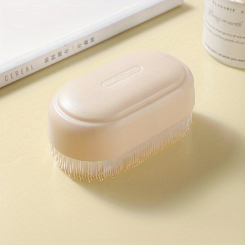 1pc Soft White Nail Dust Brush - File Cleaning, Uv Gel Manicure & Shoe Scrubbing, Durable Pe Material, Non-electric, Nail Brush
