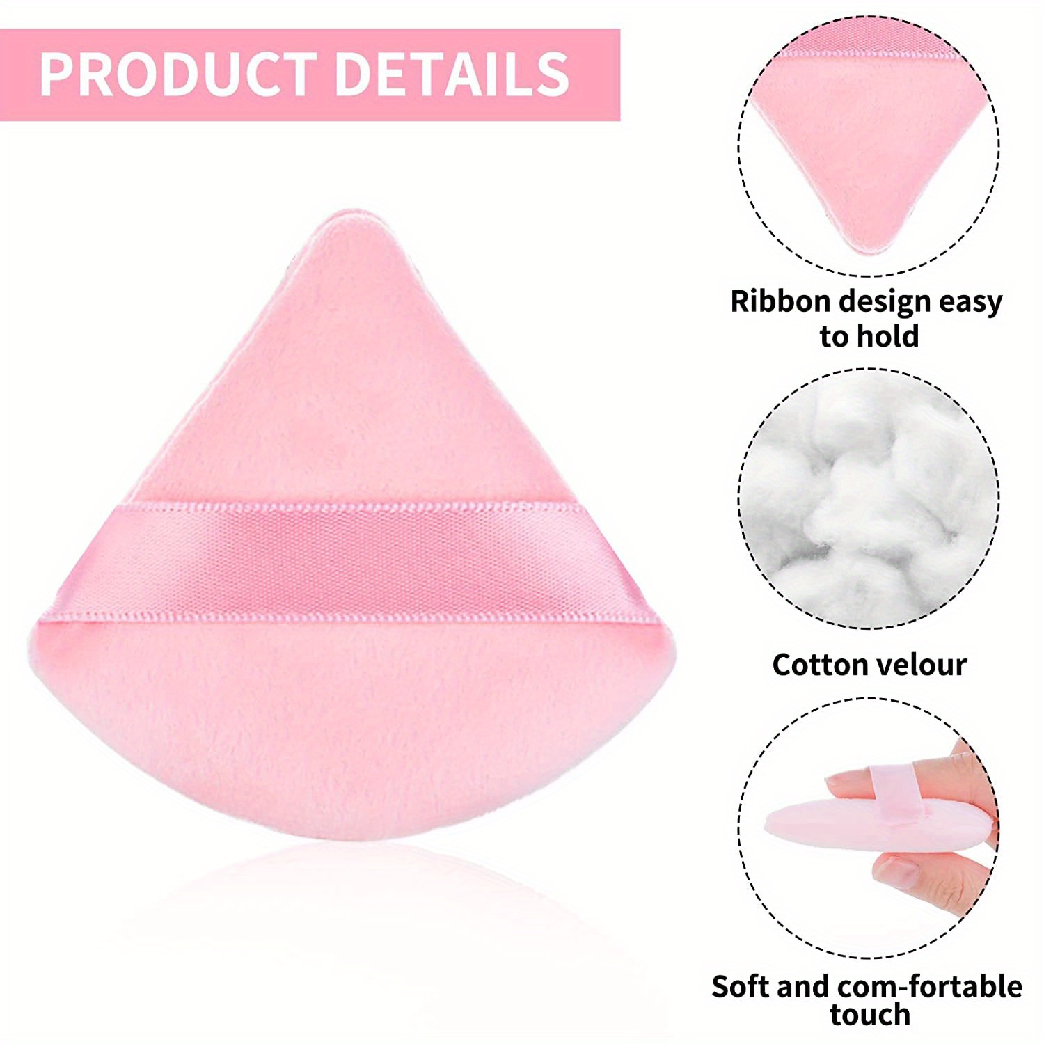 Powder Puff Reusable Triangle Makeup Puff Loose - Temu Canada