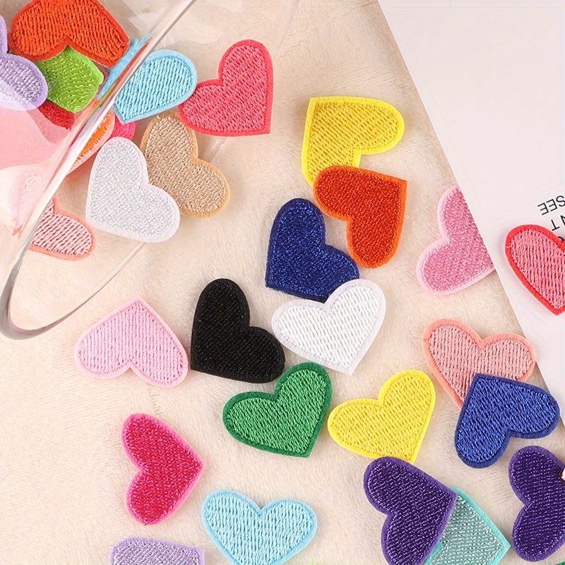 12pcs/lot Multi Smile Heart Patch Embroidery Sequin Patches DIY Craft  Sticker Iron On Bags Jeans Cloth Applique