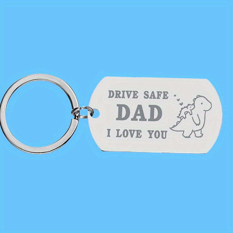 Drive Safe Dad Keychain Cartoon Cute Dinosaur Temu United
