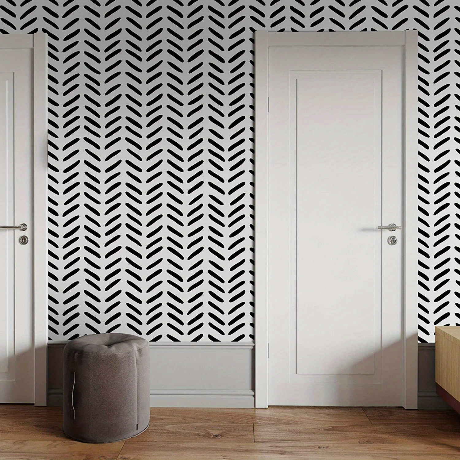 Papel tapiz autoadhesivo de vinilo blanco y negro a rayas para despegar y  pegar, papel tapiz para paredes, muebles, gabinetes, dormitorio, cocina
