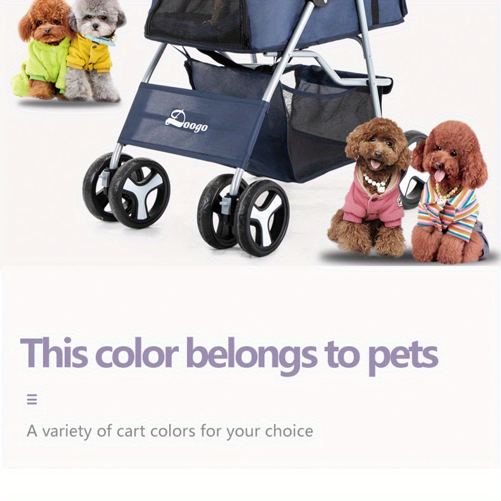 Pet Cart Dogs Folding Stroller Multi headed Design 4 Wheels Temu