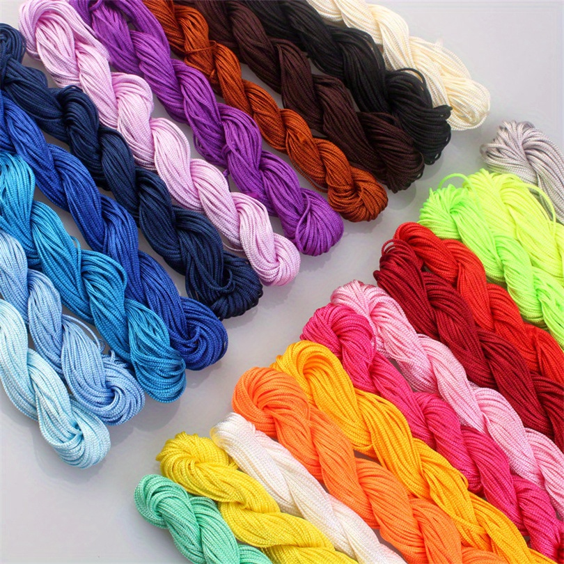 Nylon Cord Rope Chinese Knot Macrame Cord Rope Colorful - Temu Canada