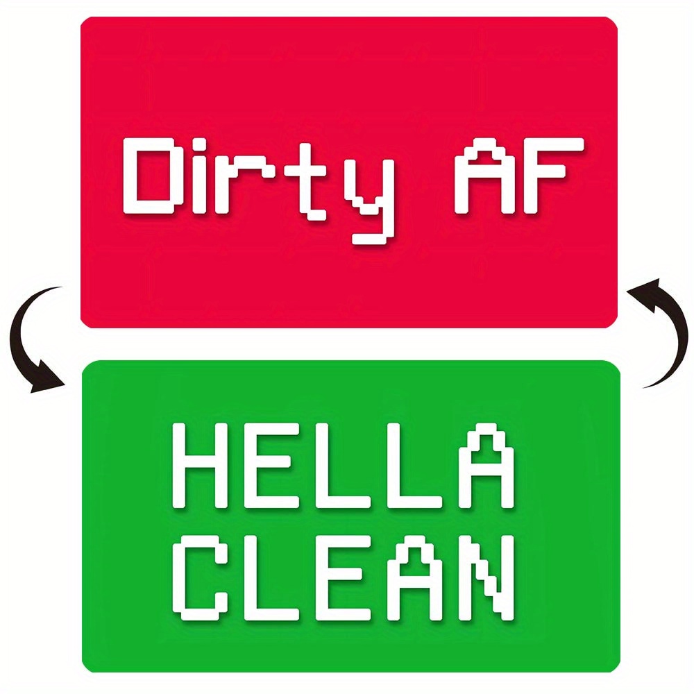 Clean Dirty Dishwasher Magnet (Red / Green)