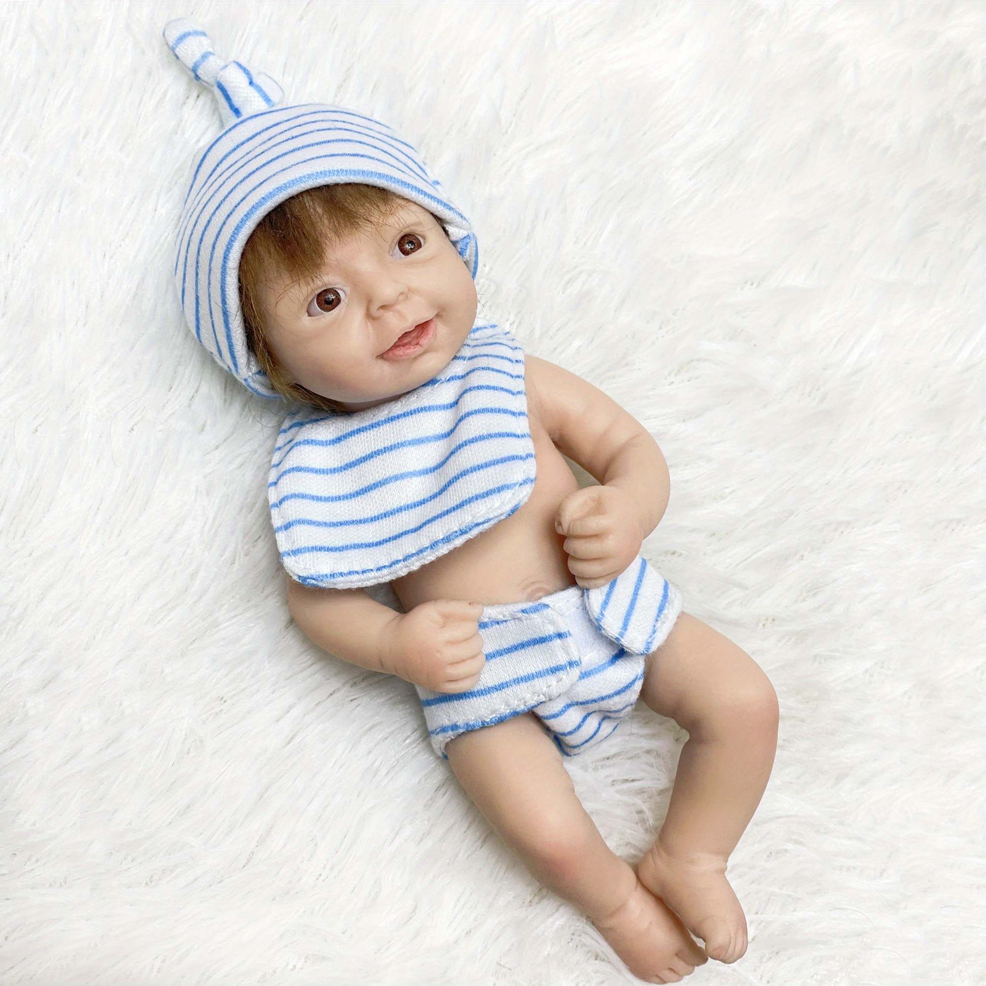 Full Body Soft Solid Silicone Reborn Doll Handmade Cute - Temu