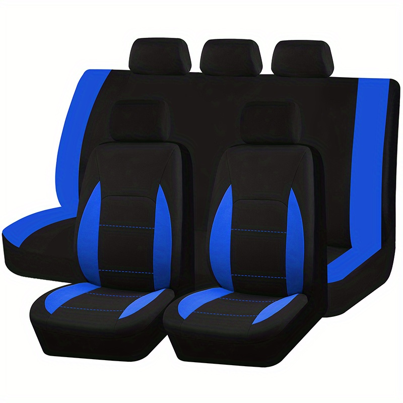 E-shop 9-teiliges Autositzbezug-Set für Damen, Zusatz, Airbag-kompatibel, Universal-Passform, Schwamm-Sitzkissen, bequeme Auto-Dekoration