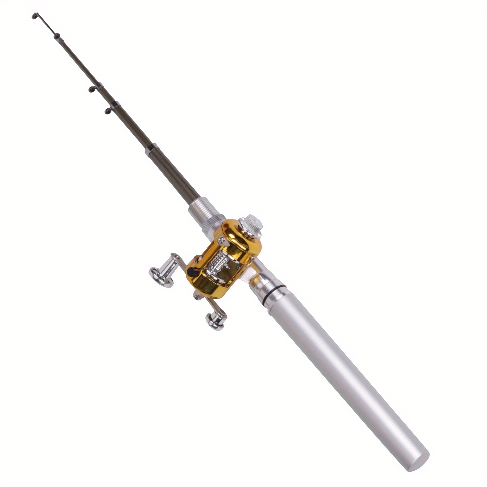 37 Portable Mini Aluminum Alloy Pocket Pen Fishing Rod Pole + Reel Sea  Fishing Rods Tackle Tool