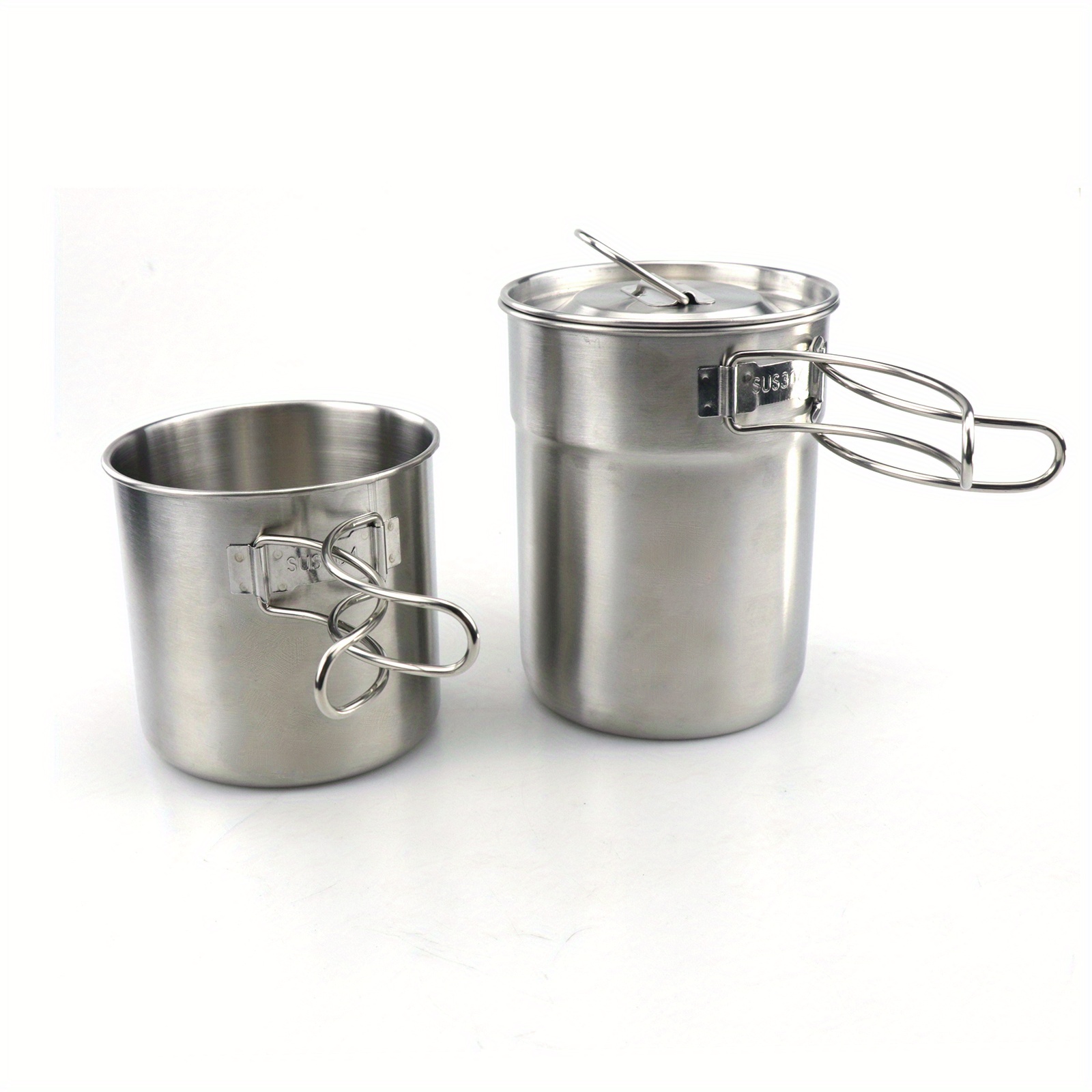 304 Stainless Steel Pot Foldable Portable Camping Cookware - Temu