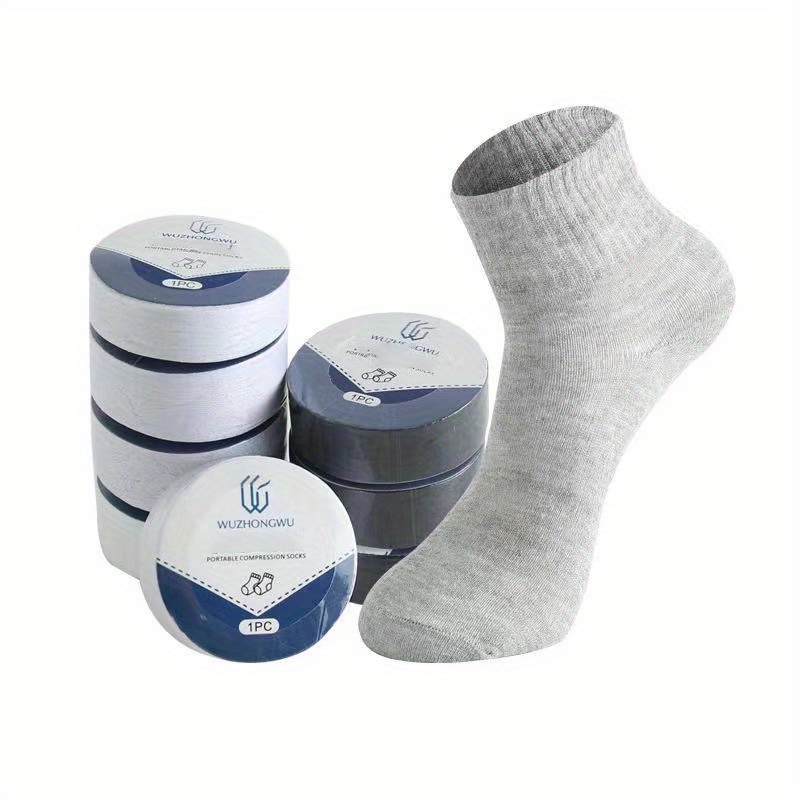 Disposable Portable Travel Socks Replacing 5PCS One Size Stretchy Man Socks  Socks Women Training (Black, One Size)