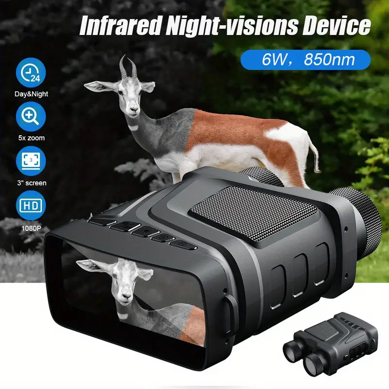 5X Zoom Digital Infrared Night Vision Binocular Telescope For Hunting Camping Professional 1080P 11811 02inch Night Vision Device Without TF Card Working With Batteries excluding Batteries details 0