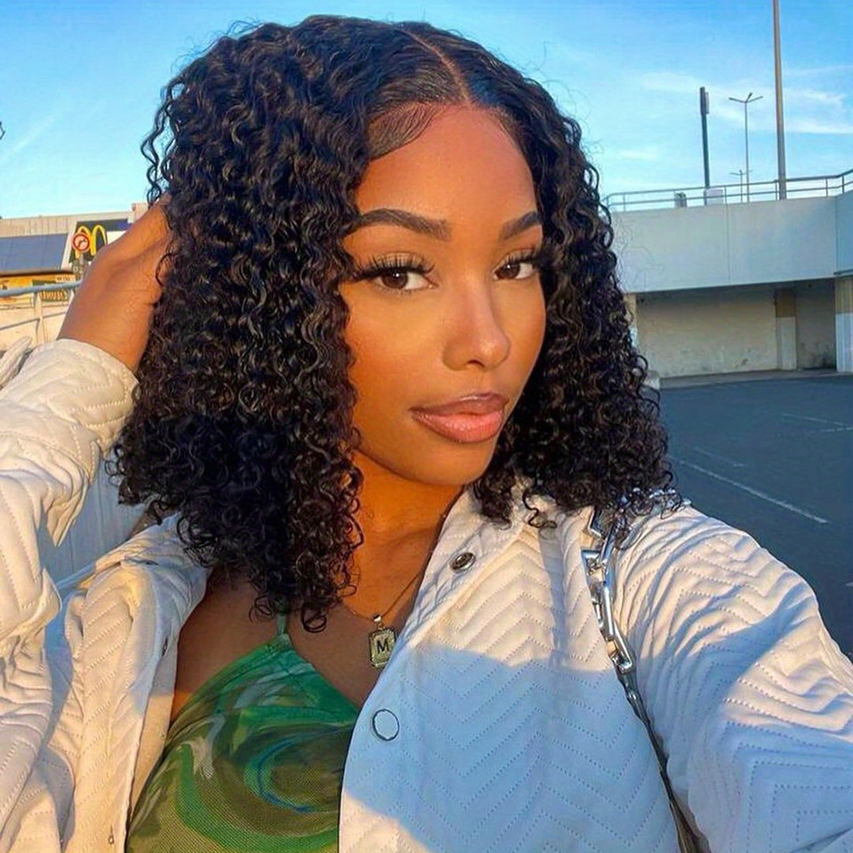 Lace Front Wigs 4x4 Lace Front Wigs Human Hair Lace Wigs Brazilian Curly 4x4 Lace Closure Wigs For Women 8 14 Inch Natural Color