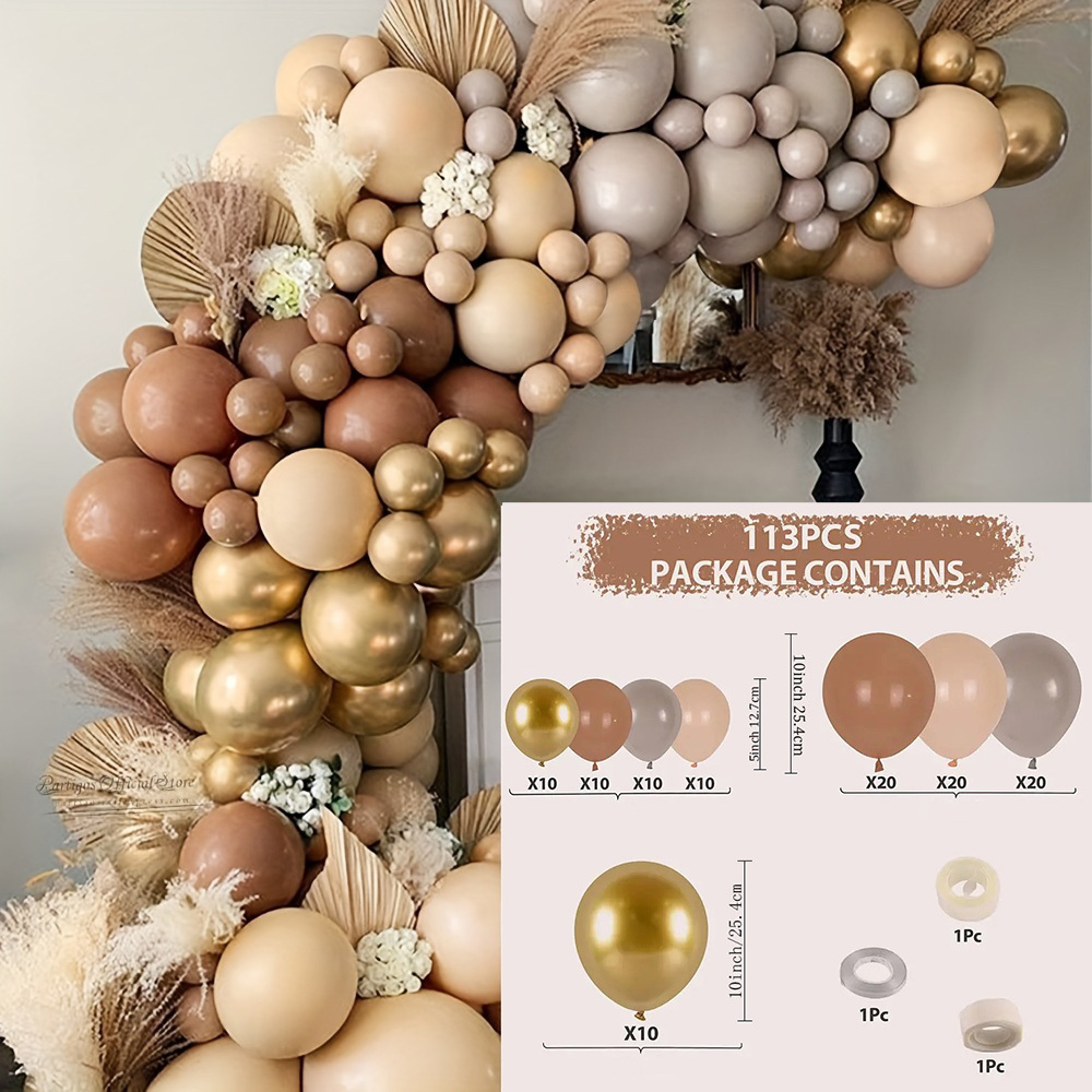 Brown Glitter Balloon Towers, Bouquets and Singles Yard Card Set