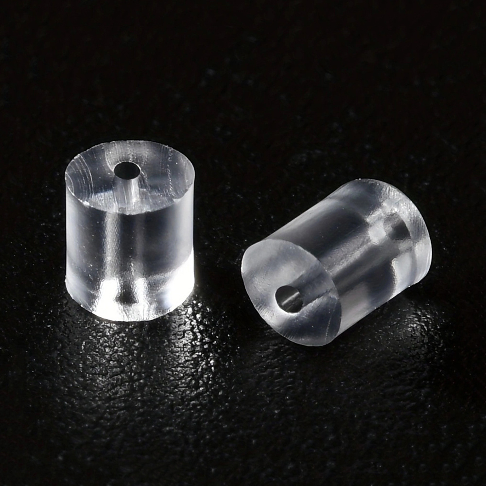  DECORA 4mm Clear Earring Backs Transparent Earring Safety Backs  for Fishhook Earrings Pack of 120
