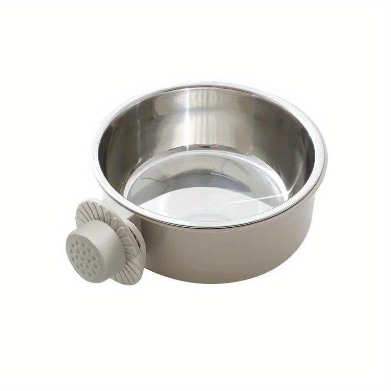 TEMU Adjustable Stainless Steel Pet Bowl: The Perfect Hanging Feeder For Your Dog's Food & Water!