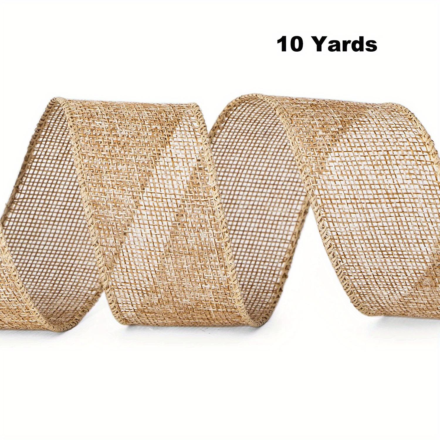 Natural - Burlap Net Ribbon - ( W: 2 - 1/2 inch | L: 10 Yards )