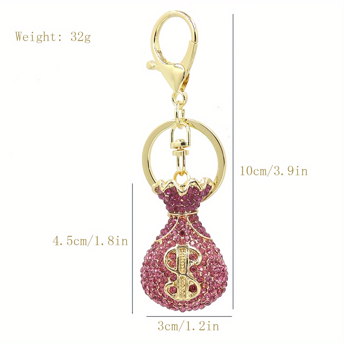 Good Luck Rhinestone Money Bag Keychain For Women And Girls - Cute Key Ring  Charm For Purse, Backpack, And Car Keys - Perfect Christmas Gift - Temu  Israel