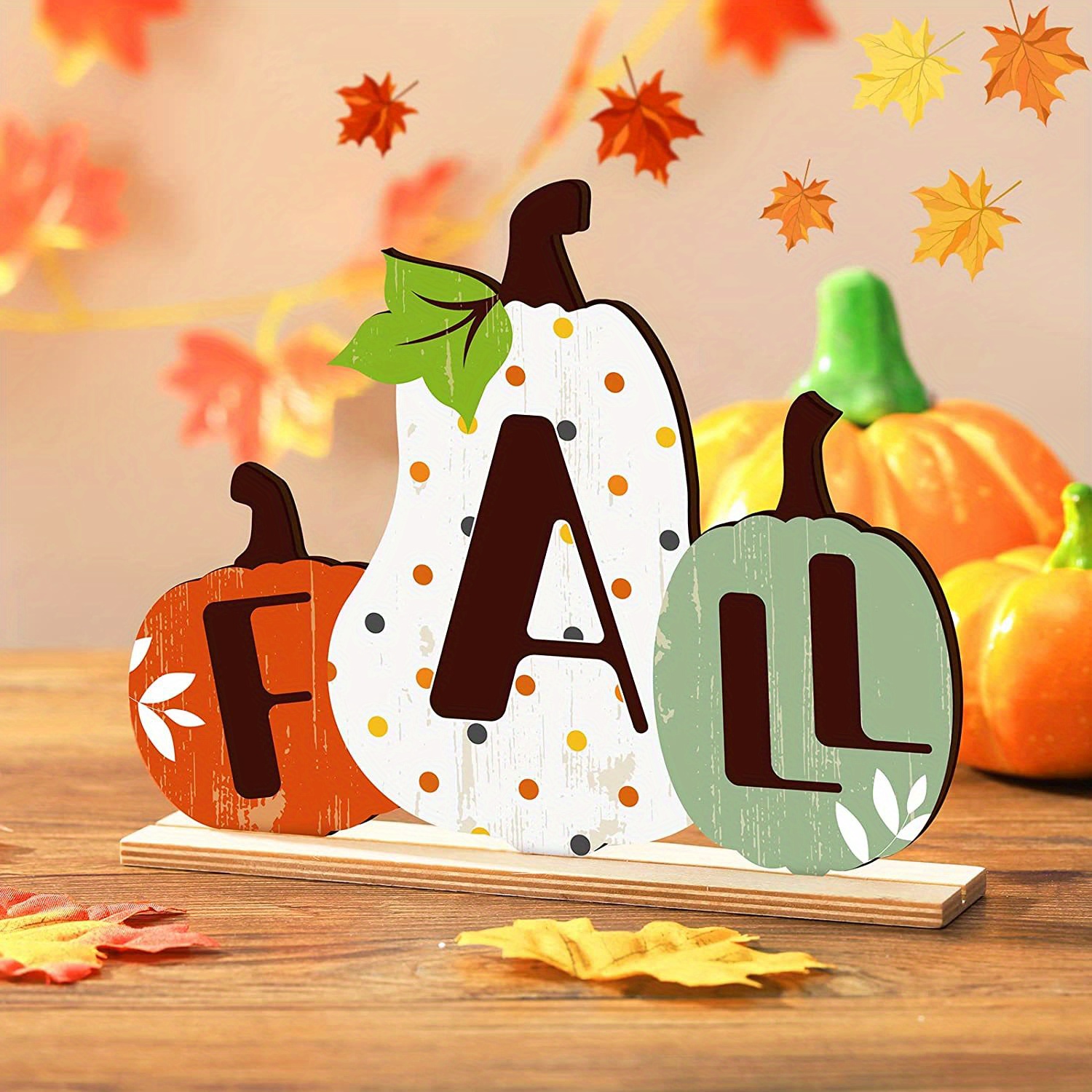 Thanksgiving Fall Wooden Signs Halloween Tiered Tray Decorations ...