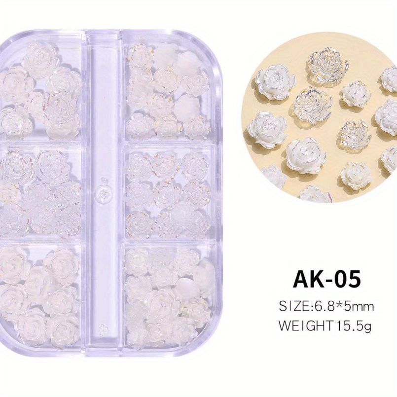 Nails Storage Box Nail Art Rhinestones Decorations Jewelry