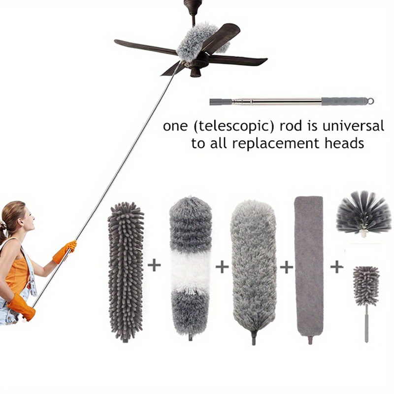 2/4/5 Pezzi Spazzola Per Spolverino Per Pulizia Telescopica - Temu Italy
