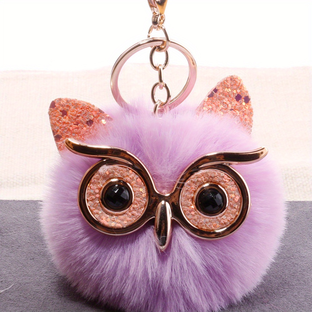 1pc Acrylic Pink Cup Owl Shaped Home Decoration, Car & Keychain