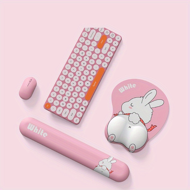 1 Pc Mignon Lapin Blanc Protège poignet Support De Clavier - Temu Belgium