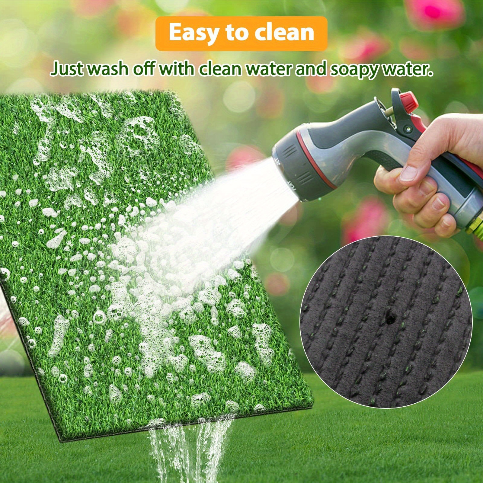 Washable Artificial Grass Dog Pee Pad Simulation Lawn Mat For Indoor