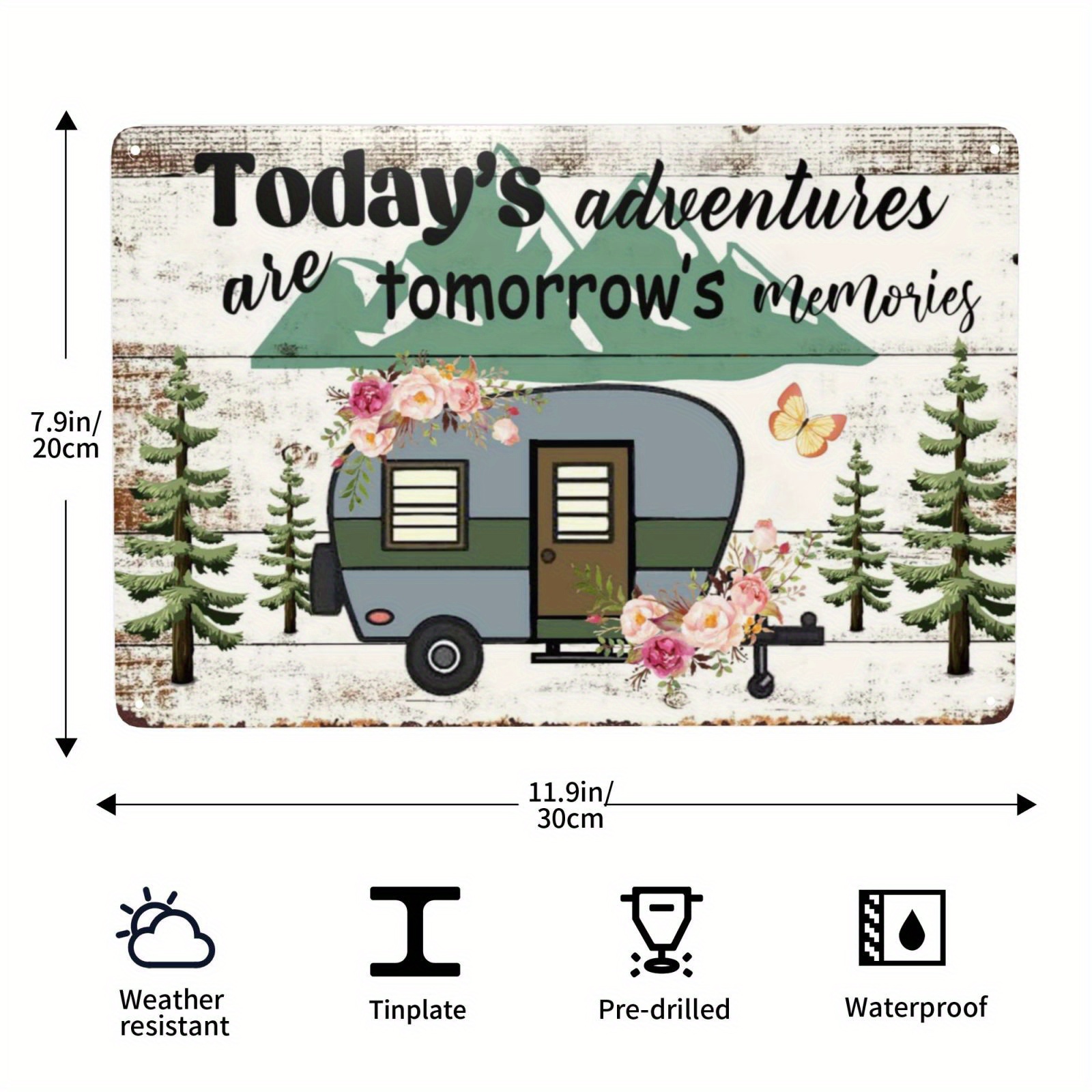 Nostalgic-Art Targhe Vintage Happy Camper – Idea Regalo per Amanti del  Campeggio, in Metallo, Design Retro per Decorazione, 30 x 40 cm