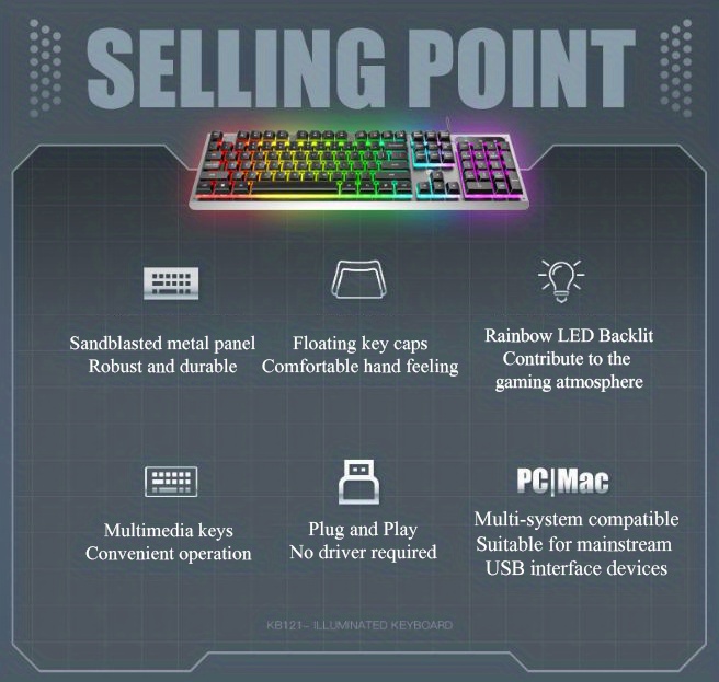 Gaming Keyboard & Mouse, 104 Keys Rainbow LED RGB Backlit Quiet Computer  Keyboard, Multimedia Keys, 26 Anti-ghosting Keys, Waterproof Light up USB