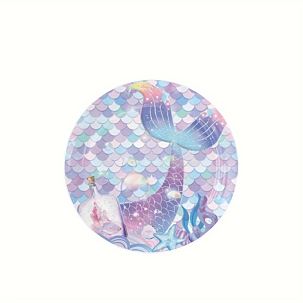 Mermaid Fishtail Fish Scale Disposable Plates Cups Set - Temu