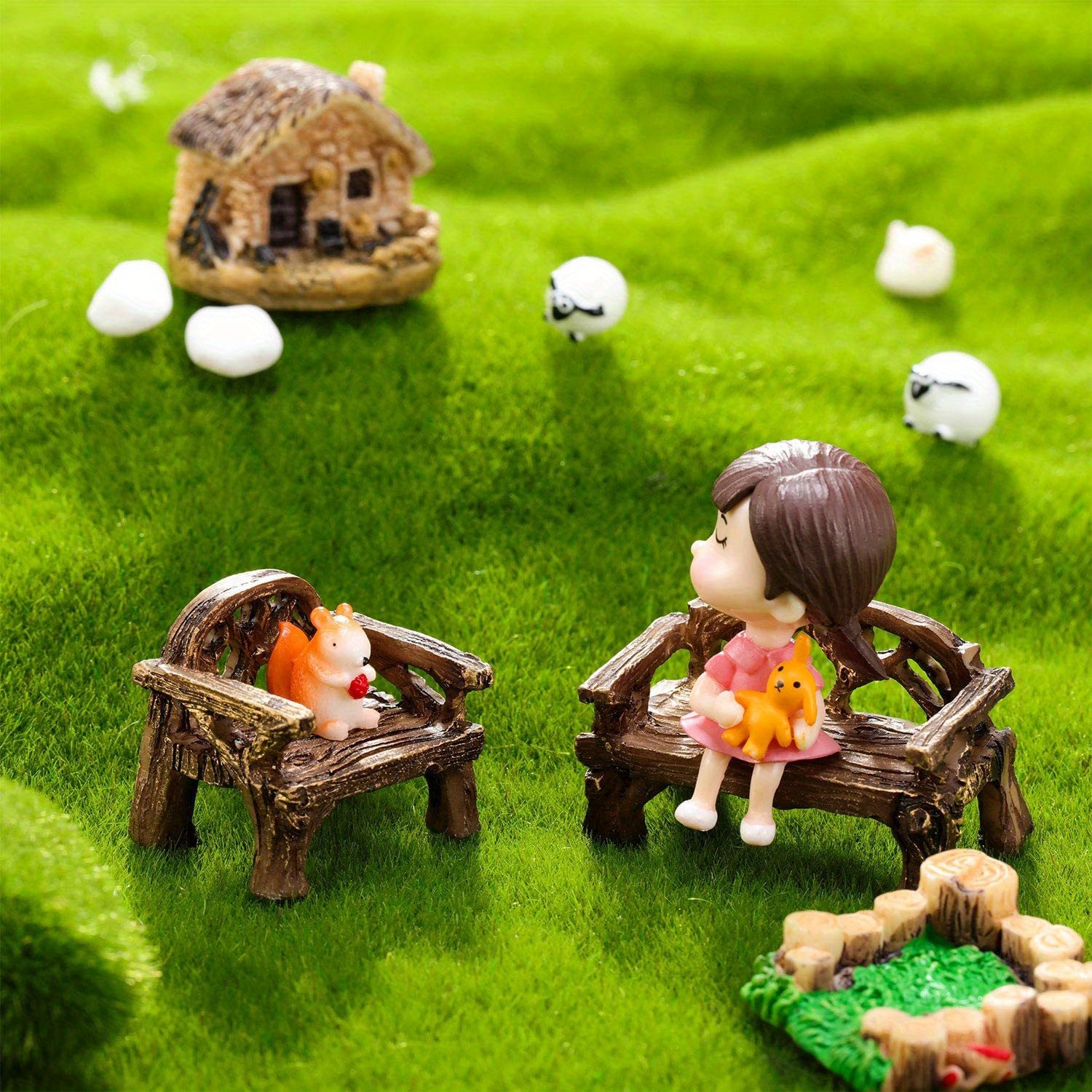 Figuras de estatua de hadas de jardín en miniatura de hadas, adornos de  jardín de resina, micro paisaje, hogar, jardín, césped, patio (A) – Yaxa  Colombia