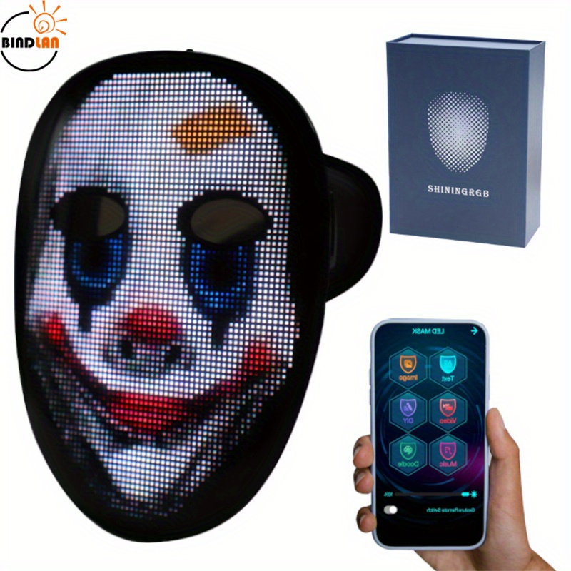 Boywithuke Led Face Changing Mask With Bluetooth Controlled App