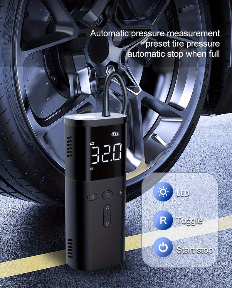 Mini Portable Car Tyre Inflator with LED Lighting at Rs 1999, Tyre Inflator  in Gurugram